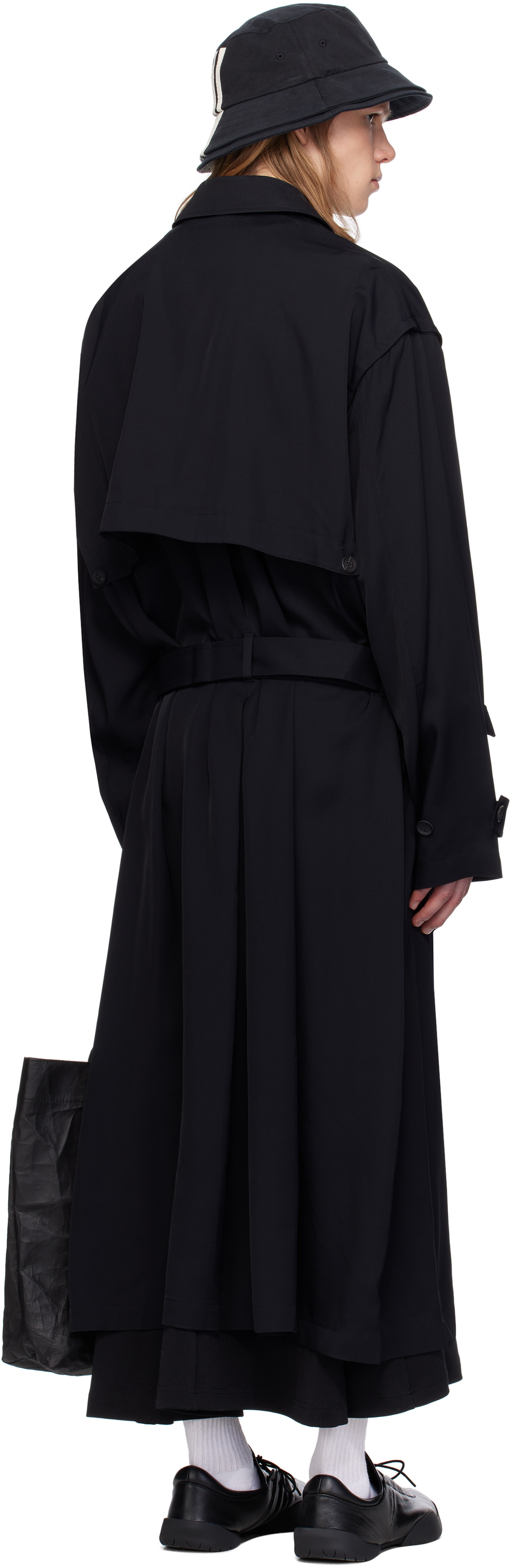 Y-3 Black Twill Coat