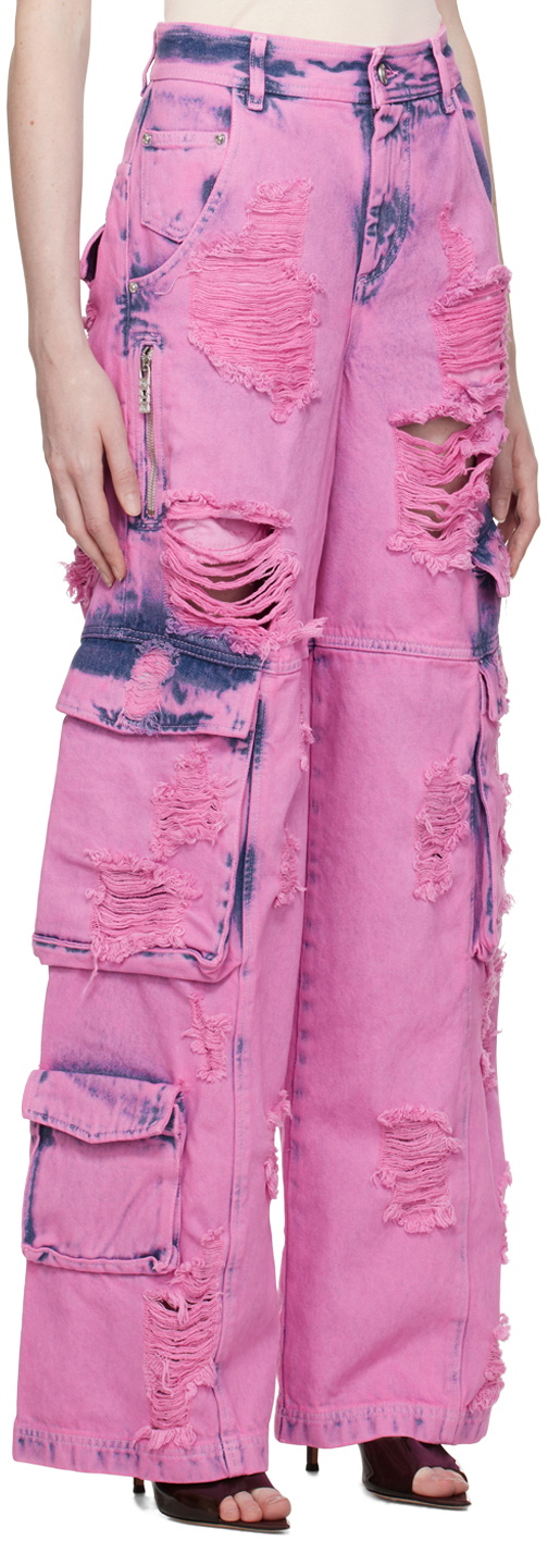 GCDS Pink Ultracargo Jeans GCDS