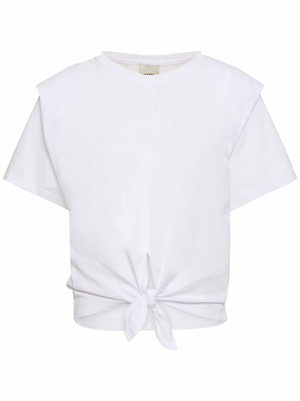 Photo: ISABEL MARANT - Zelikia Cotton Self-tie T-shirt