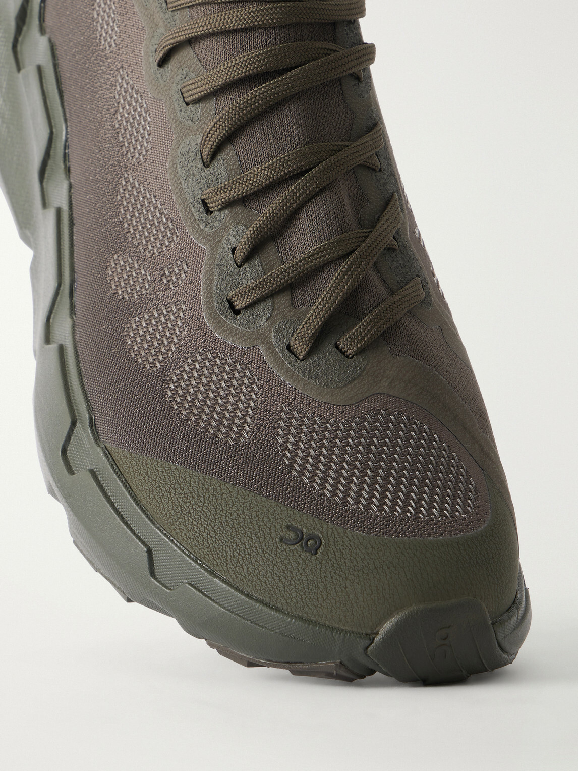 On - PAF Cloudsoma Rubber-Trimmed Stretch-Knit Sneakers - Green
