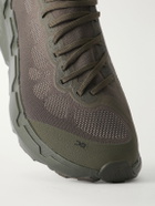 On - PAF Cloudsoma Rubber-Trimmed Stretch-Knit Sneakers - Green