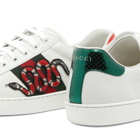 Gucci Men's New Ace GRG Snake Sneakers in White