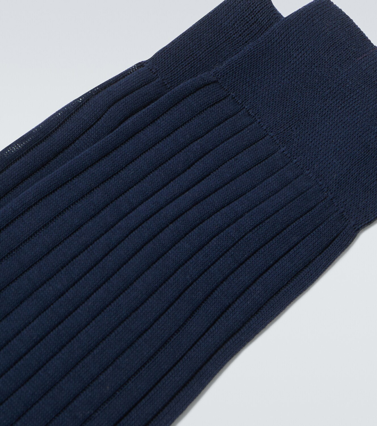 Brioni Ribbed-knit cotton socks