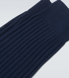 Brioni Ribbed-knit cotton socks
