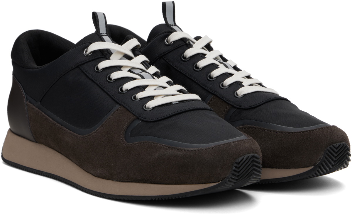 rag & bone Black & Brown Pursuit Retro Runner Sneakers