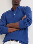 Beams Plus - Cotton-Blend Piqué Polo Shirt - Blue