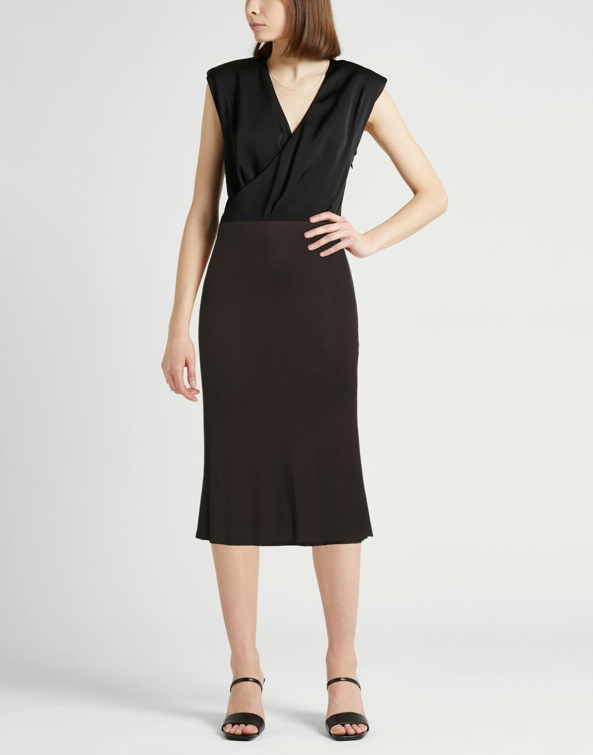 Khaite Womens Midi skirt in Dark brown