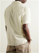 A Kind Of Guise - Gioia Slim-Fit Convertible-Collar Striped Cotton-Voile Shirt - Yellow