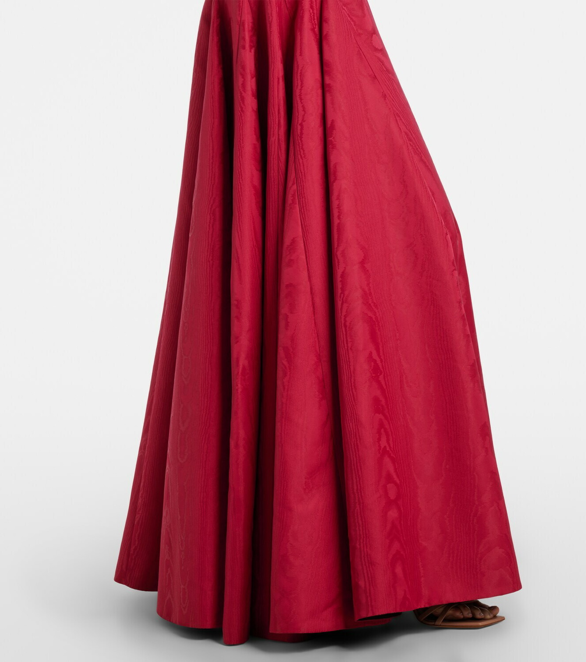 Emilia Wickstead Gracia pleated moiré mikado bustier dress