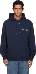 Balmain Navy 'Balmain' Signature Hoodie