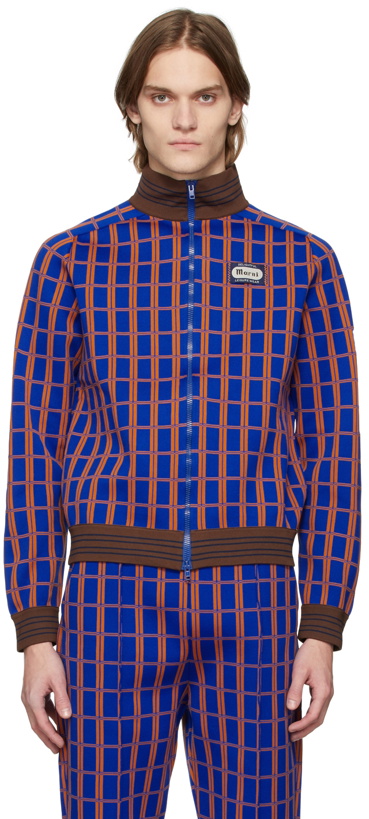 Photo: Marni Blue & Orange Check Jacquard Sweater