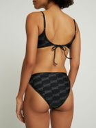 BALENCIAGA Logo Printed Stretch Tech Bikini