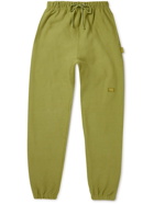 Abc. 123. - Tapered Logo-Appliquéd Cotton-Blend Jersey Sweatpants - Green