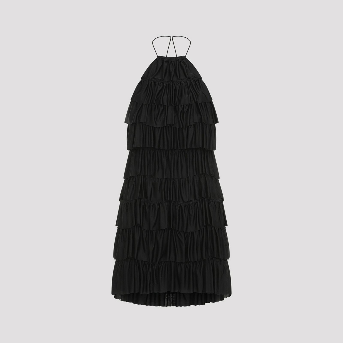 【TOM FORD】BLACK VISCOSE MINI DRESS Tom Ford Viscose Mini Dress TOM FORD