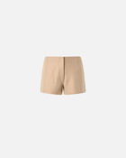Pinko Elegant Shorts With Rhinestones Warm Taupe Beige