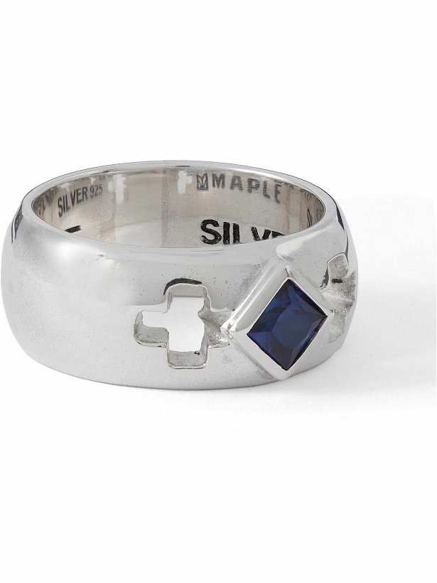 Photo: MAPLE - Wednesday Silver Laboratory-Grown Sapphire Ring - Silver