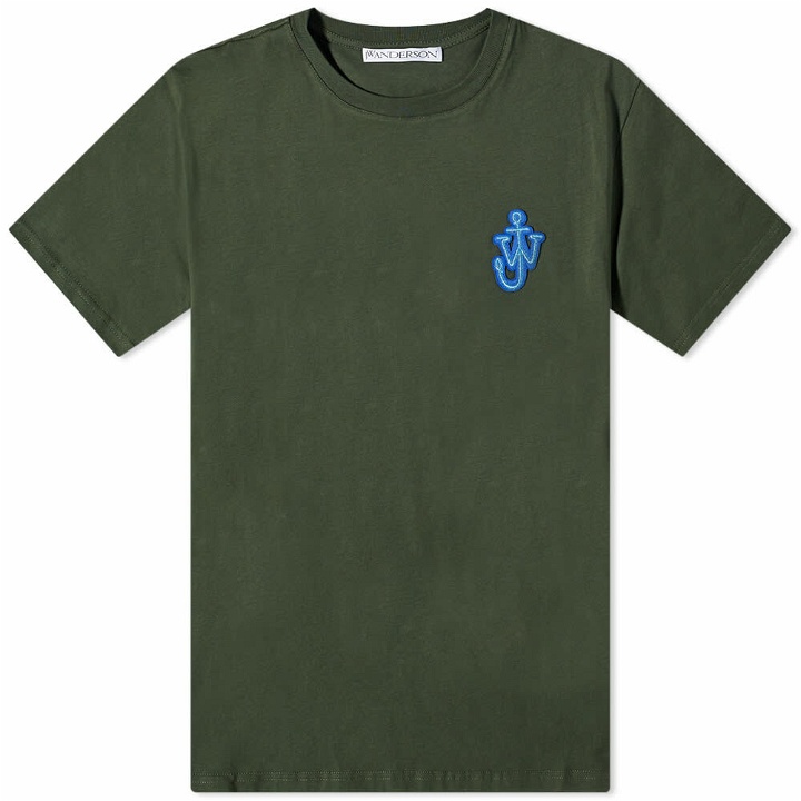 Photo: JW Anderson Men's Anchor Patch T-Shirt in Bottle Green