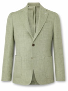 Lardini - Linen and Wool-Blend Hopsack Blazer - Green