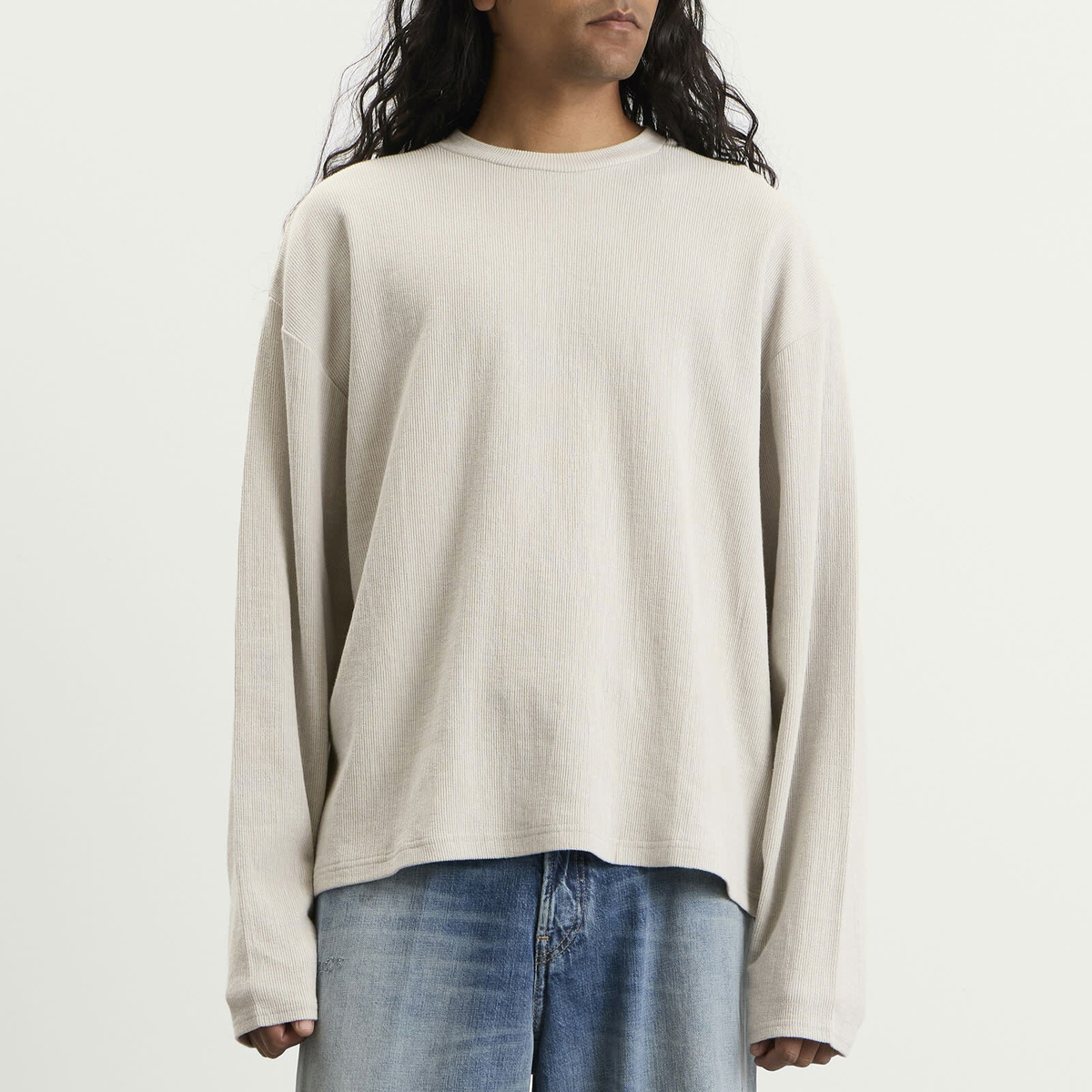 Won Hundred Men's Steven Long Sleeve Ribbed T-shirt in Dawn Blue