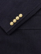 Fortela - Travel Double-Breasted Wool-Twill Blazer - Blue