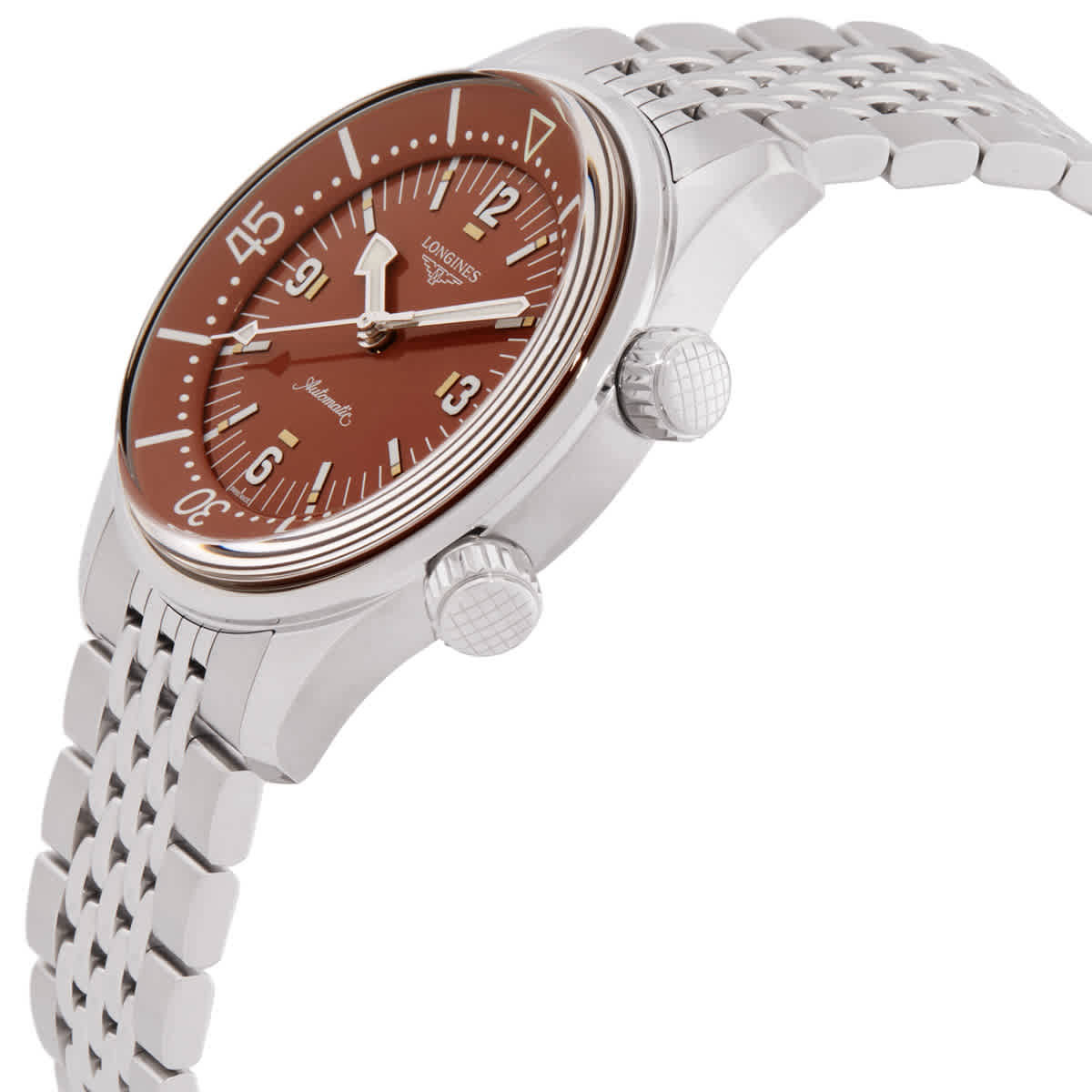 Longines Legend Diver Quartz Terracotta Dial Mens Watch L3.764.4.96.6