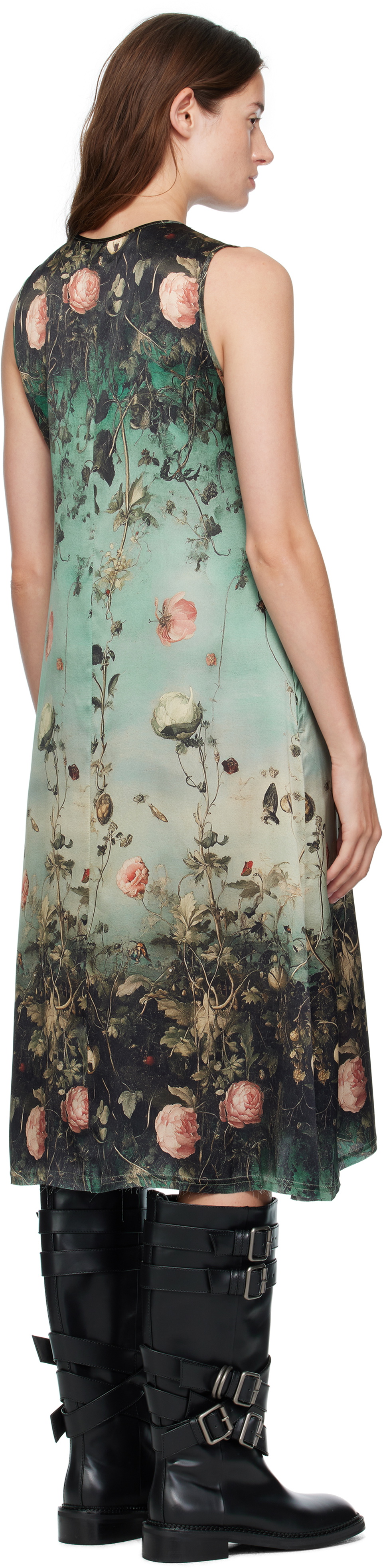 R13 Blue Sleeveless Midi Dress