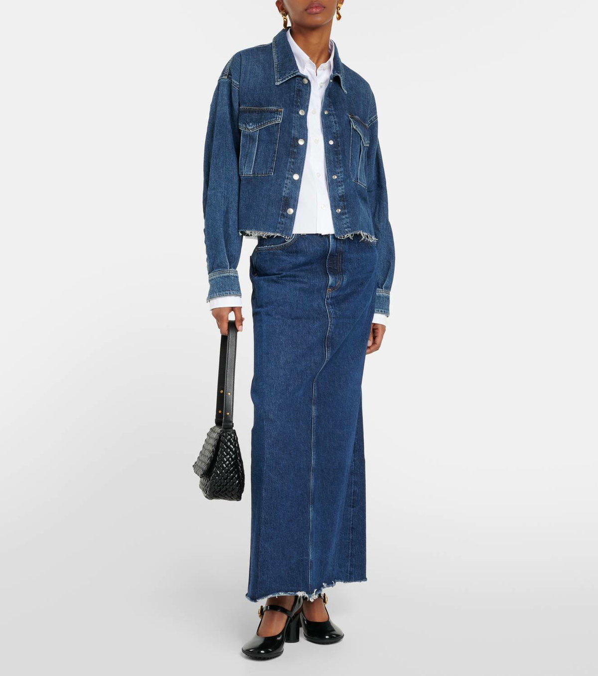 Agolde Nyx cropped denim shirt AGOLDE