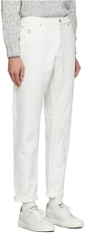 Brunello Cucinelli Off-White Denim Logo Jeans