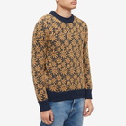 Corridor Men's Floral Alpaca Crew Knit in Yellow