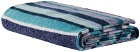 The Elder Statesman Purple & Blue Stripe Super Soft Blanket