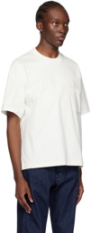 AURALEE White Stand-Up T-Shirt