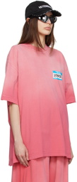 VETEMENTS Pink 'My Name Is' T-Shirt