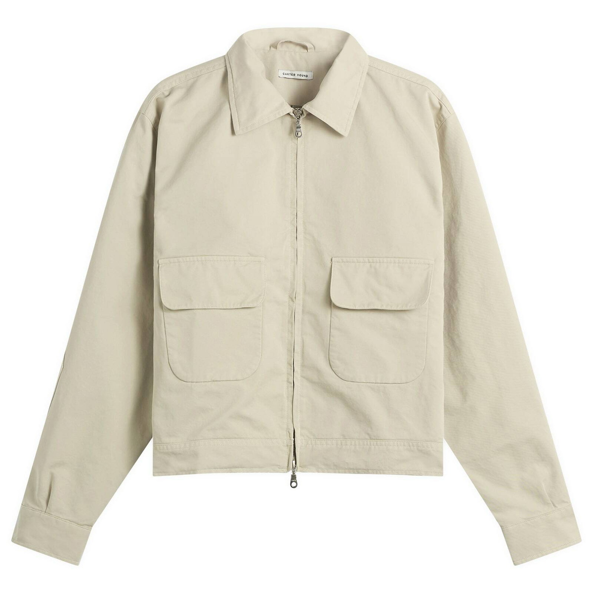 Carter Young Men's Washed Andover Jacket in Pale Khaki