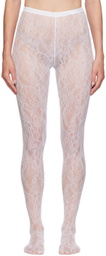 WARDROBE.NYC White Lace Tights