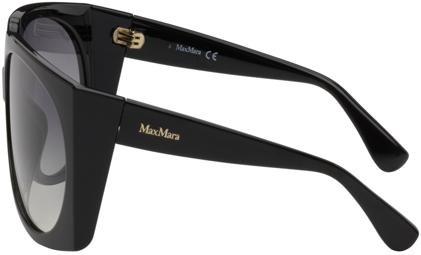 Max Mara Black Oversized Oval Sunglasses Max Mara display picture 2