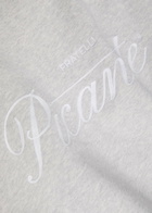 Picante Tailor Embroidered Hooded Cotton Sweatshirt Grey
