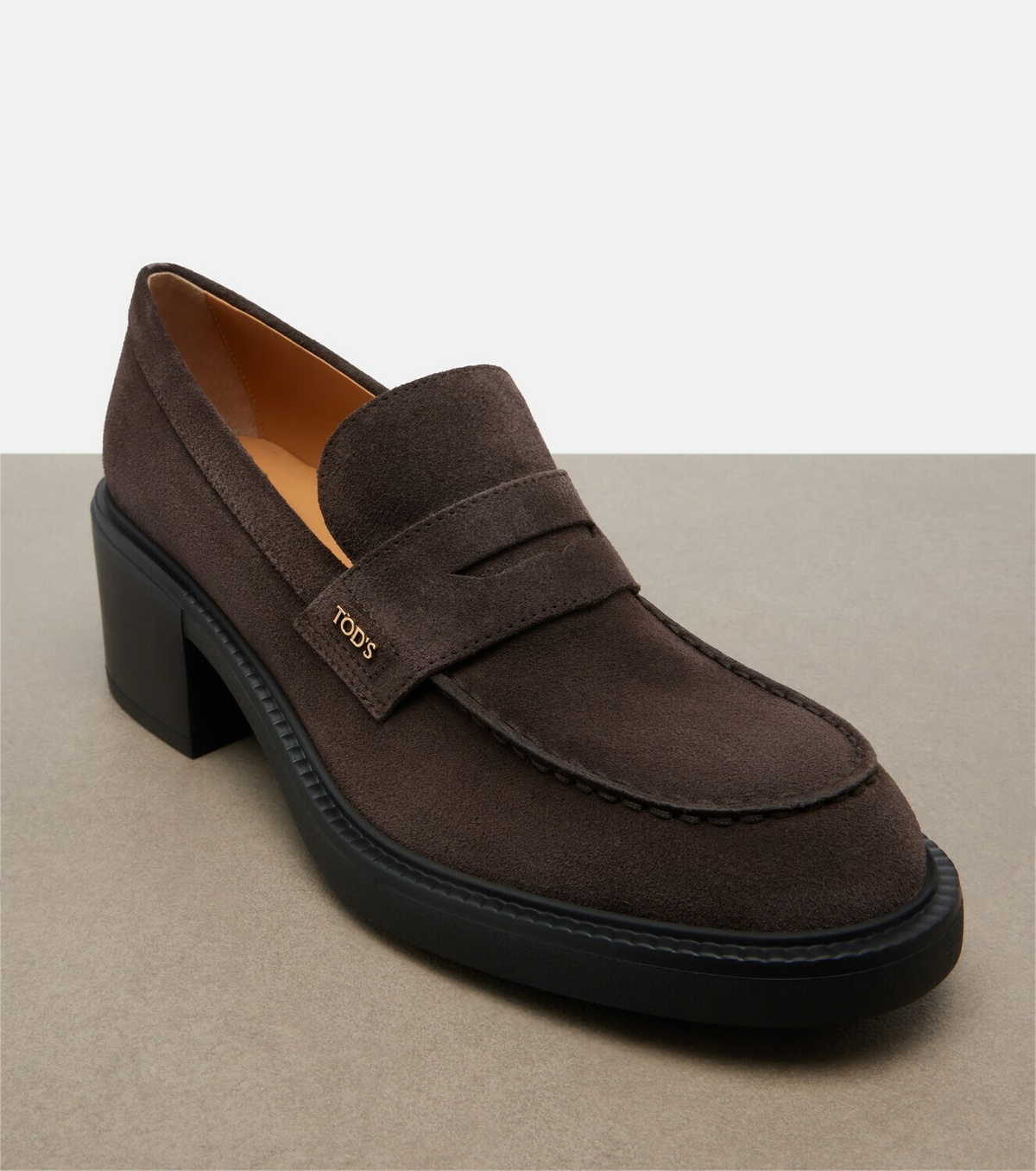 Tod's Suede loafer pumps
