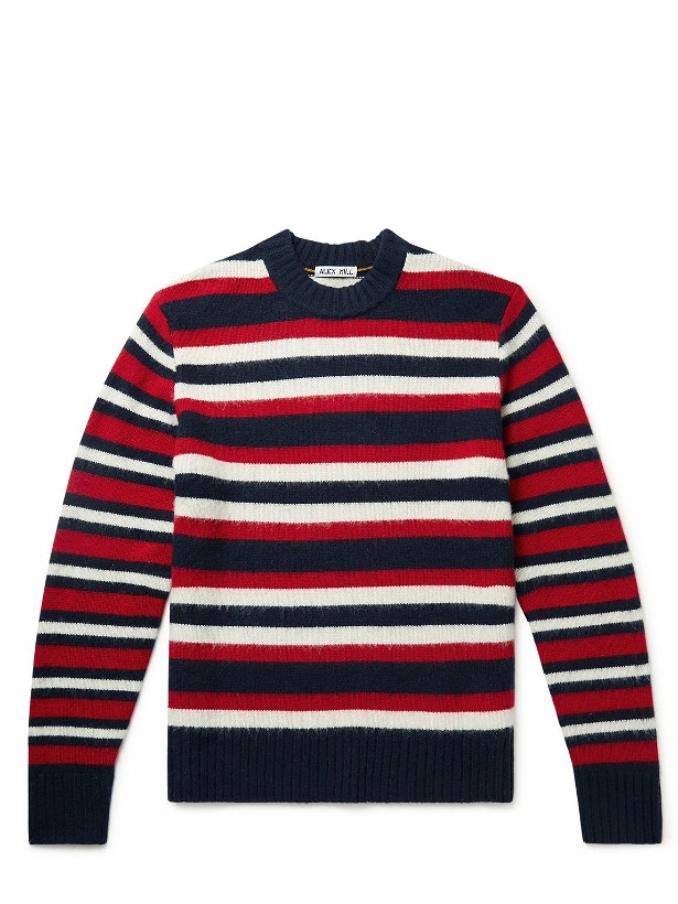 Photo: Alex Mill - Striped Brushed Merino Wool Sweater - Red