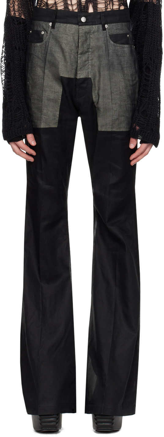 RICK OWENS Bolan Banana Slim-Fit Flared Zip-Embellished Jeans for