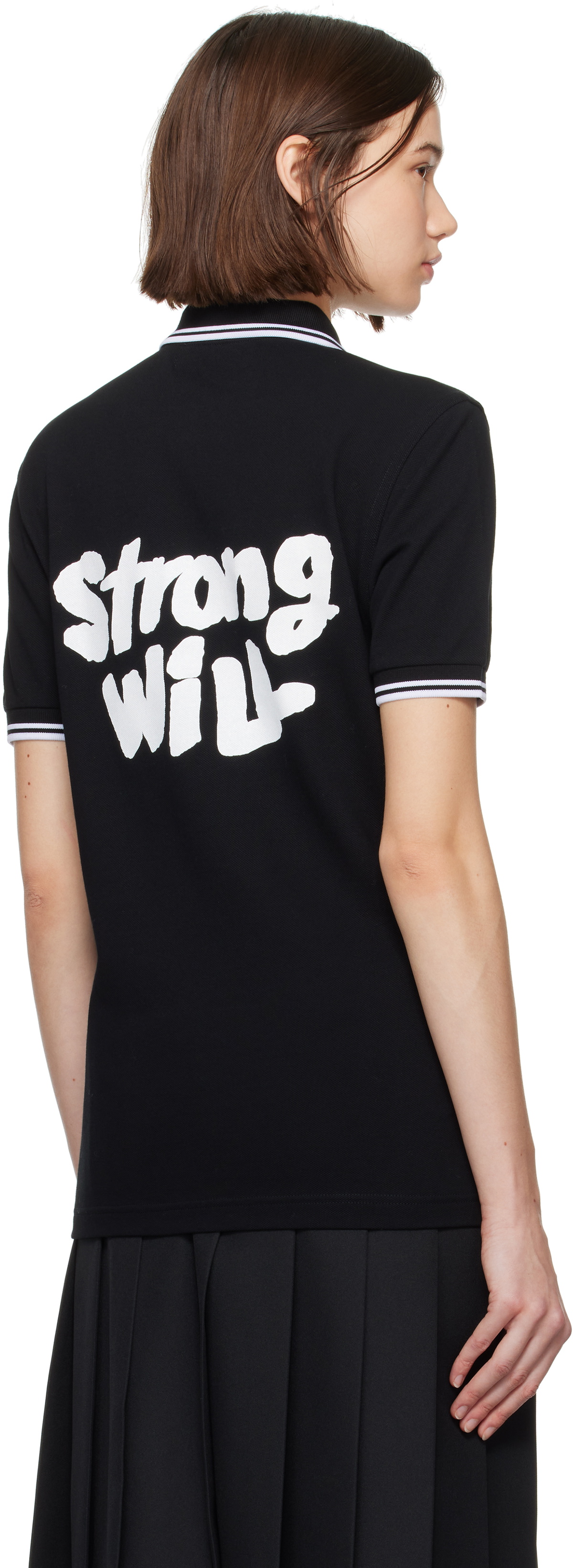 Comme des Garçons Shirt Black Fred Perry Edition 'Strong Will' Polo