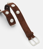Nour Hammour Studded suede belt