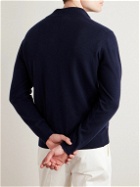 Kingsman - Wade Merino Wool and Cashmere-Blend Half-Zip Sweater - Blue