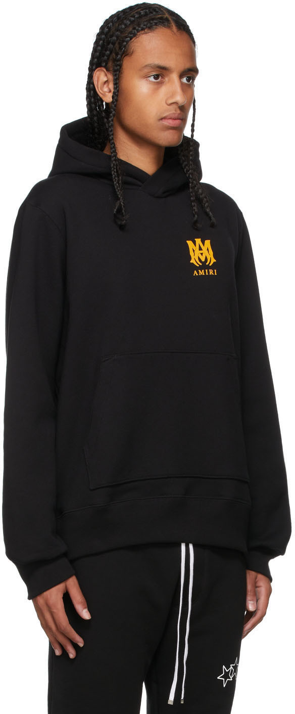 AMIRI Black Yellow M.A. Hoodie Amiri