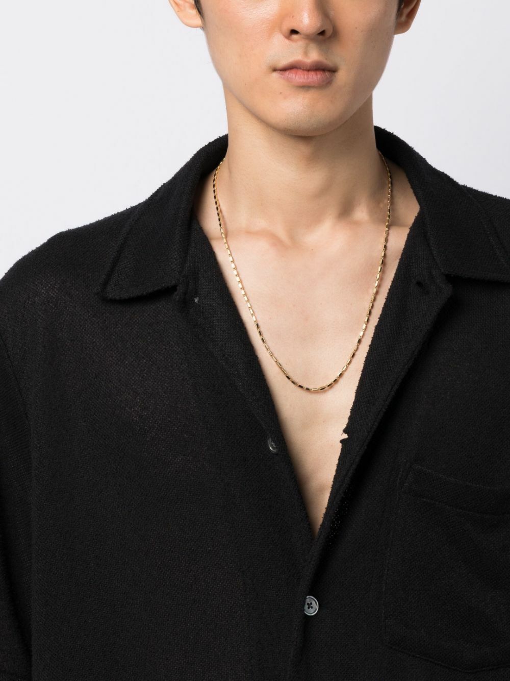 Suzanne Kalan 18kt Yellow Gold Block-Chain Medium Baguette Necklace