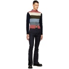Daniel W. Fletcher Multicolor Striped Zip Jersey