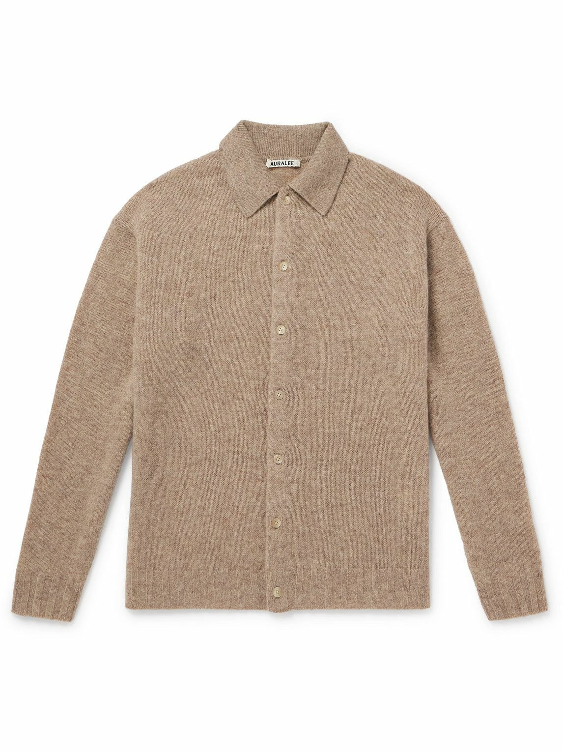 Auralee - Cropped Shetland Wool and Cashmere-Blend Cardigan