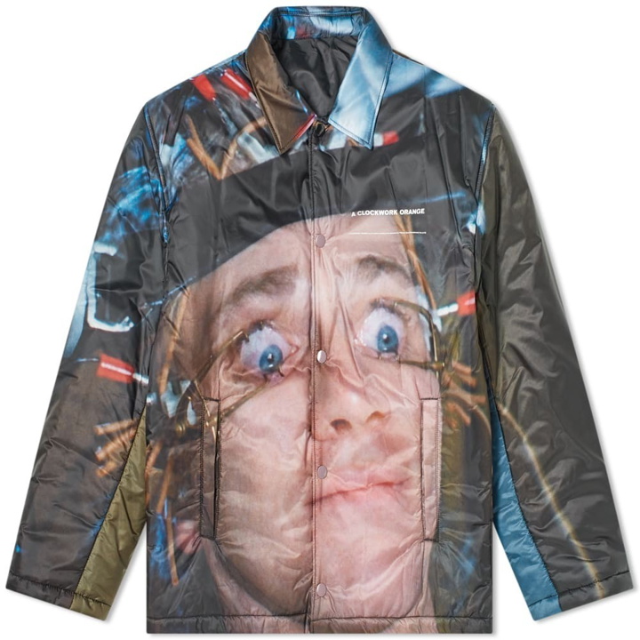 Photo: Undercover x A Clockwork Orange All Over Print Padded Coach Jacket