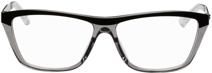 Photo: Bottega Veneta Black Cat-Eye Glasses