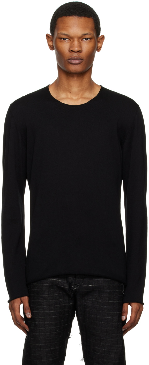 Label Under Construction Black Crewneck Sweater