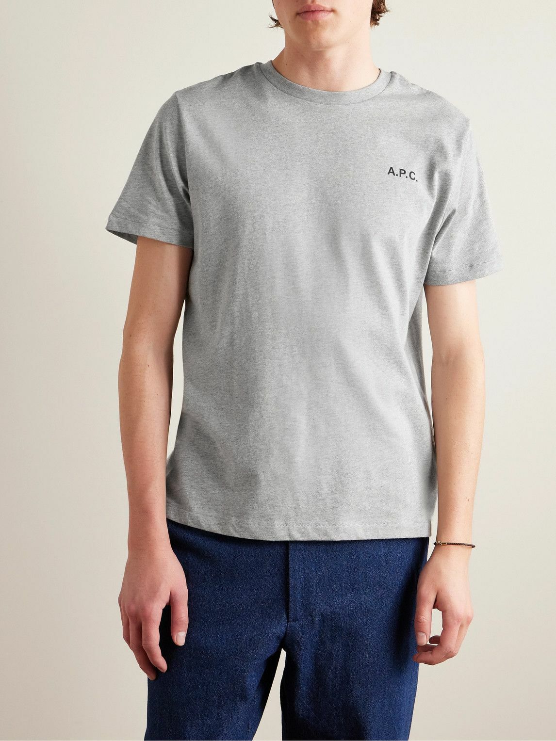 A.P.C｜SHORT-SLEEVED ROUND NECK T-SHIRTS (Wave T-Shirt ( A.P.C. T-shirt Wave | italist